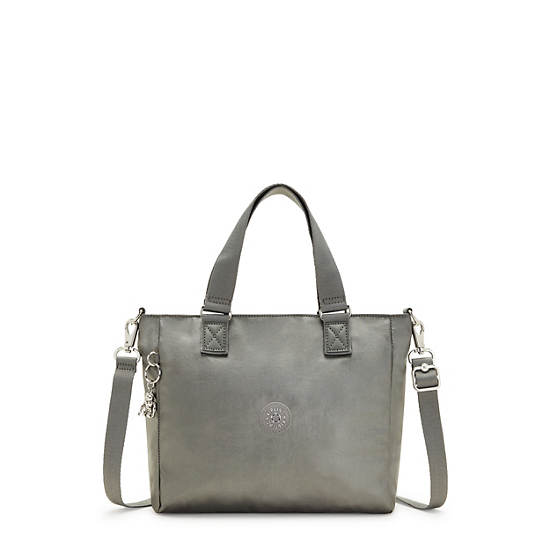 Kipling Venla Metallic Tote Veske Grå | NO 1741NW